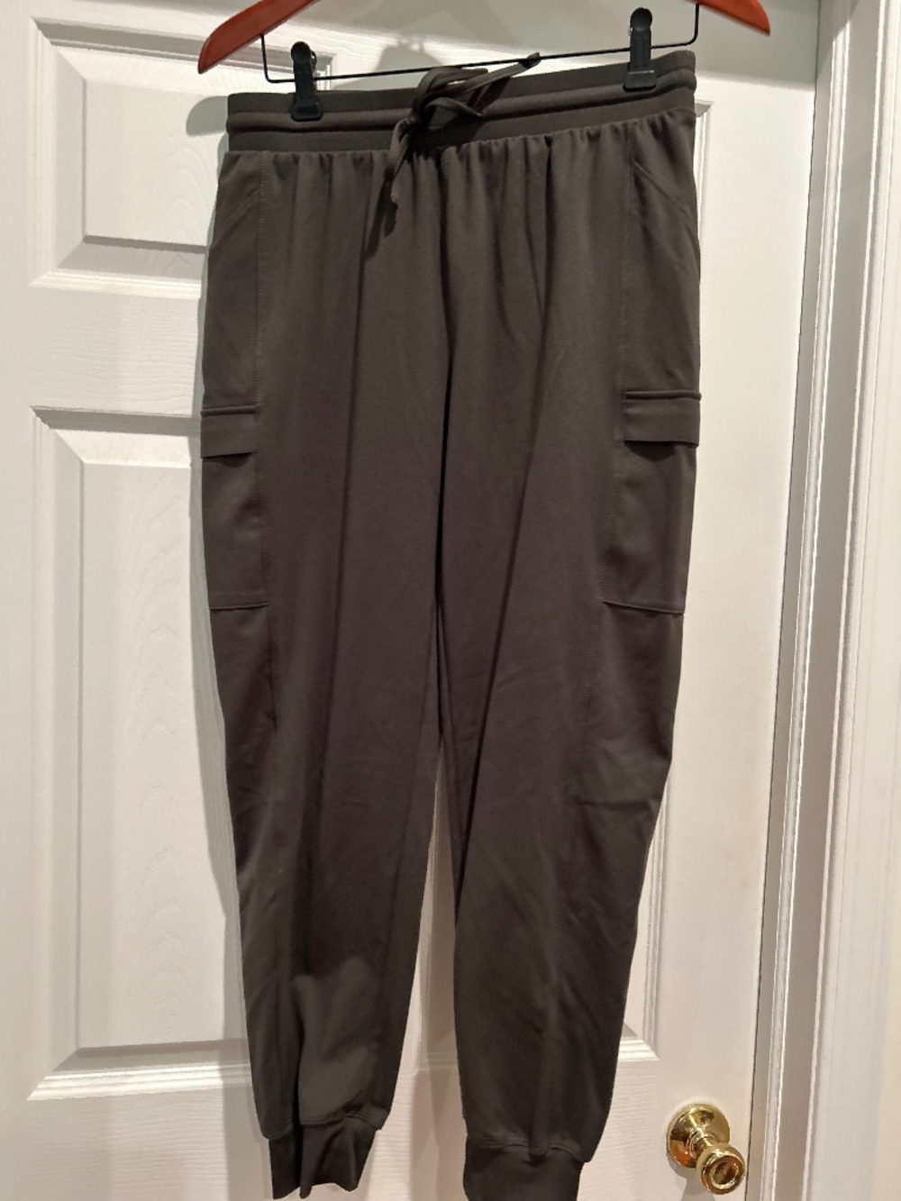 Rachel Zoe Women's Size M Drawstring Cargo Jogger Pant Forest Green